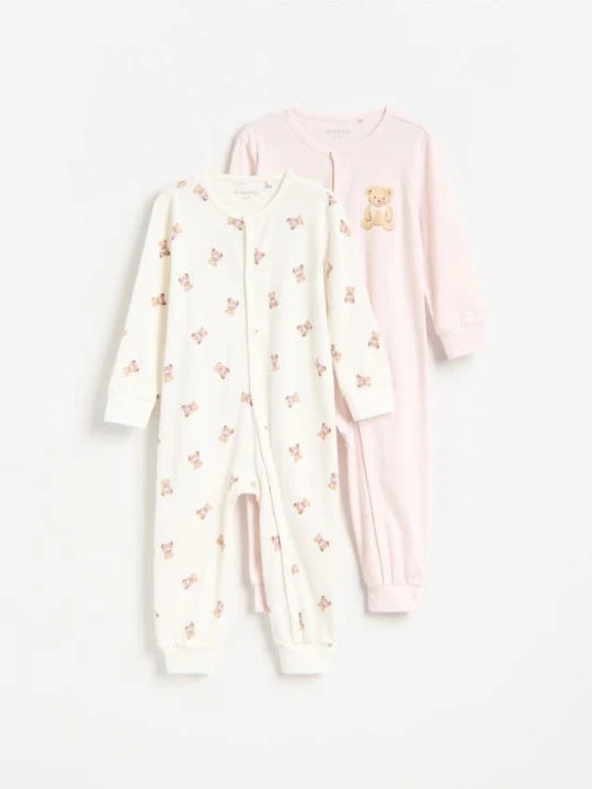 Zdjęcie produktu Reserved - Bawełniane body 2 pack - złamana biel