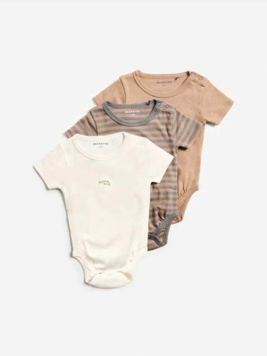 Zdjęcie produktu Reserved - Bawełniane body 3 pack - brązowy