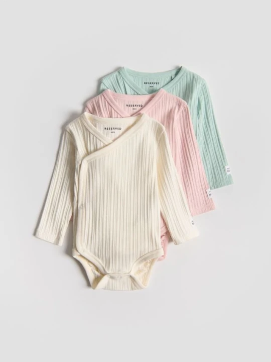 Zdjęcie produktu Reserved - Bawełniane body 3 pack - wielobarwny