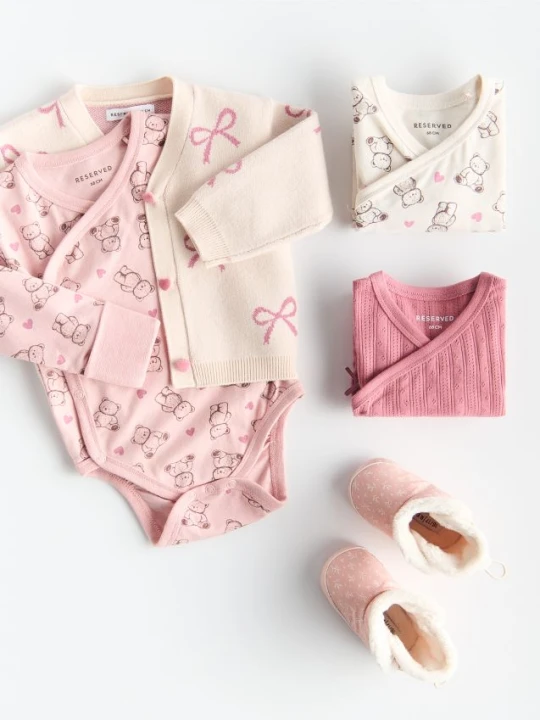 Zdjęcie produktu Reserved - Bawełniane body 3 pack - wielobarwny