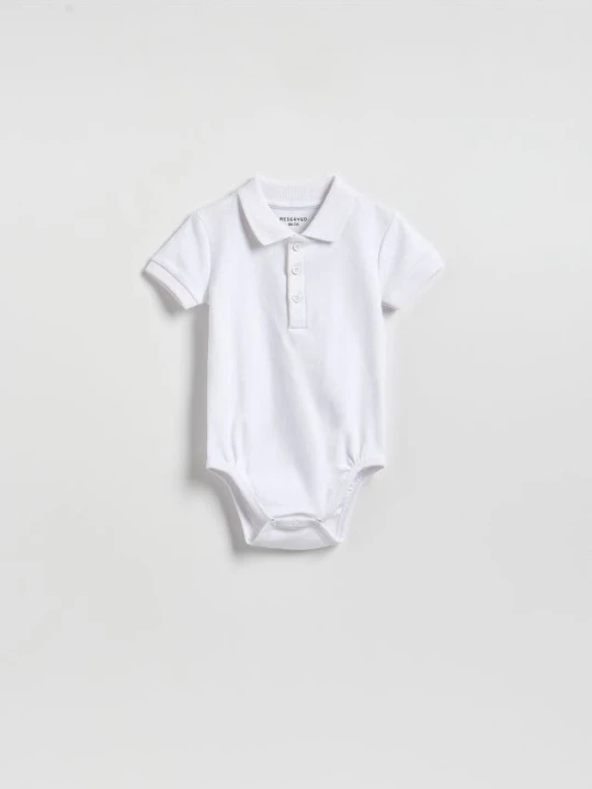Zdjęcie produktu Reserved - Bawełniane body polo - biały