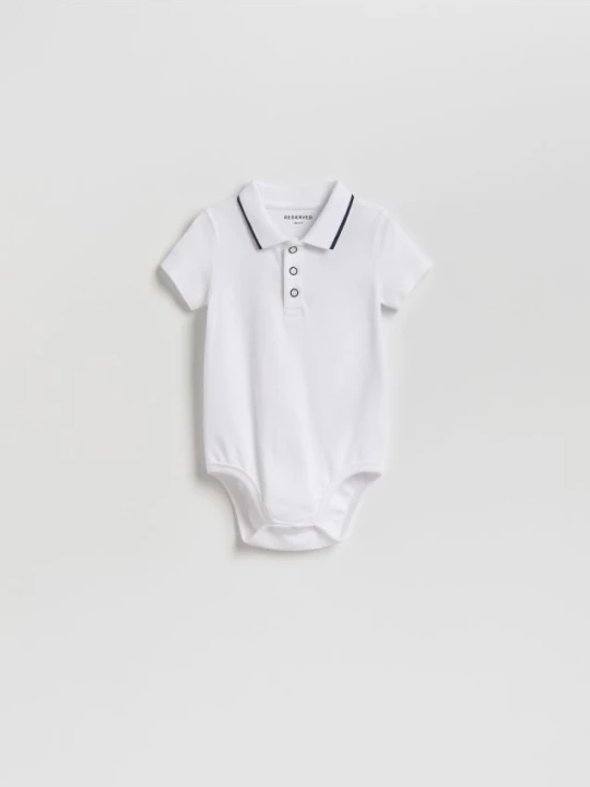 Zdjęcie produktu Reserved - Bawełniane body polo - biały