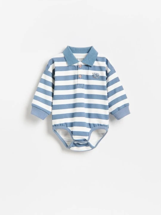 Zdjęcie produktu Reserved - Bawełniane body polo - granatowy