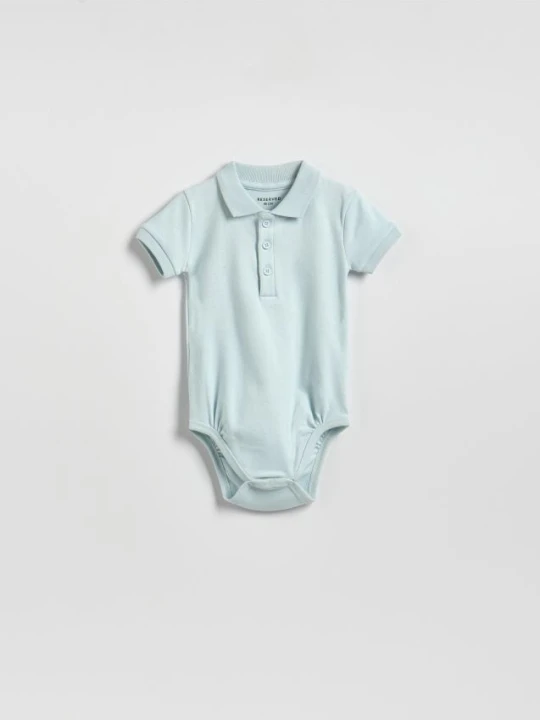 Zdjęcie produktu Reserved - Bawełniane body polo - jasnoniebieski