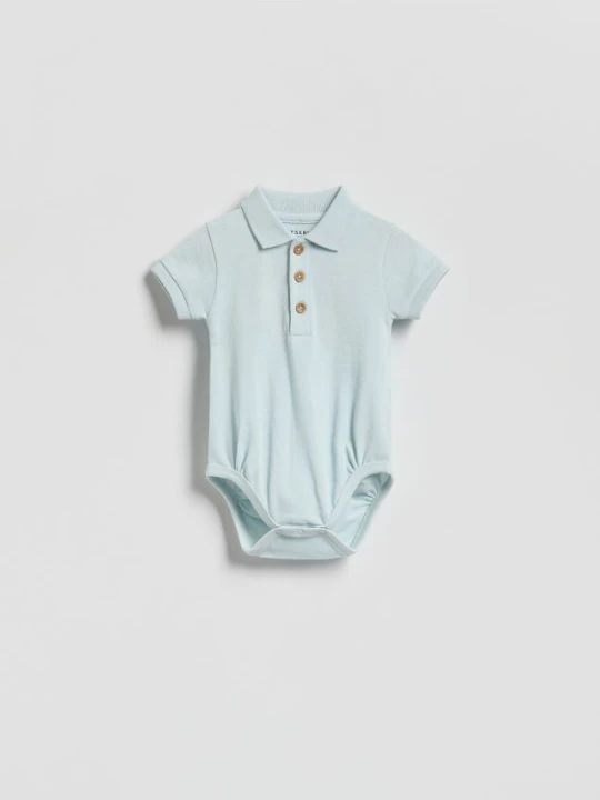 Zdjęcie produktu Reserved - Bawełniane body polo - jasnoniebieski