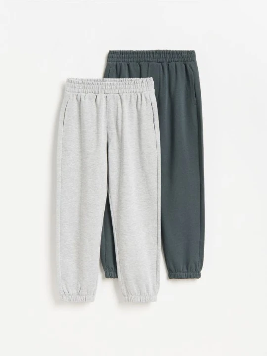 Zdjęcie produktu Reserved - Bawełniane joggery 2 pack - ciemnoszary