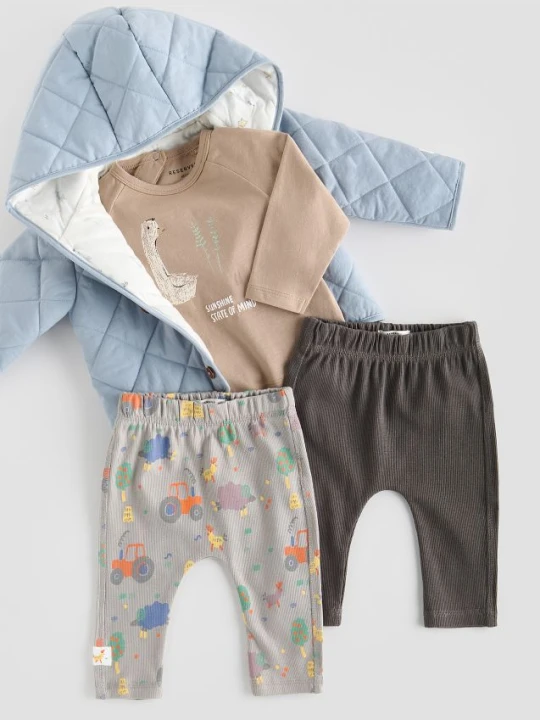 Zdjęcie produktu Reserved - Bawełniane legginsy 2 pack - ciemnoszary