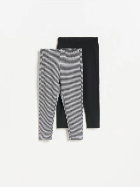 Zdjęcie produktu Reserved - Bawełniane legginsy 2 pack - ciemnoszary