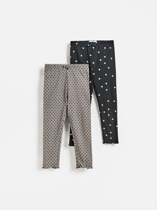 Zdjęcie produktu Reserved - Bawełniane legginsy 2 pack - wielobarwny