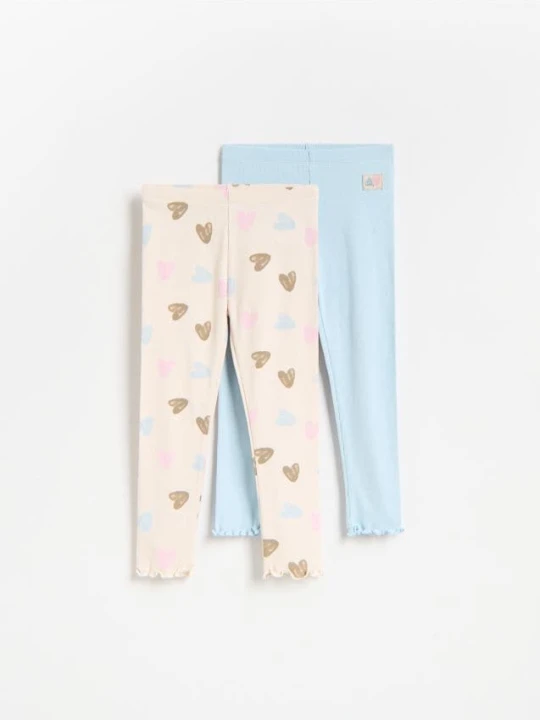 Zdjęcie produktu Reserved - Bawełniane legginsy 2 pack - wielobarwny