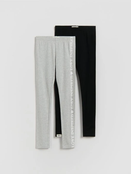 Zdjęcie produktu Reserved - Bawełniane legginsy 2 pack - wielobarwny