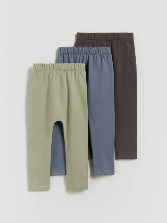 Zdjęcie produktu Reserved - Bawełniane legginsy 3 pack - ciemnoszary