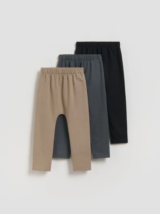 Zdjęcie produktu Reserved - Bawełniane legginsy 3 pack - czarny