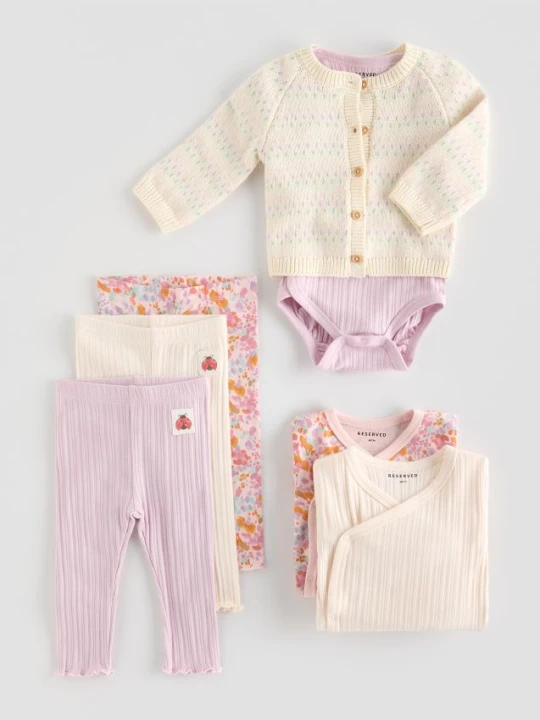 Zdjęcie produktu Reserved - Bawełniane legginsy 3 pack - wielobarwny