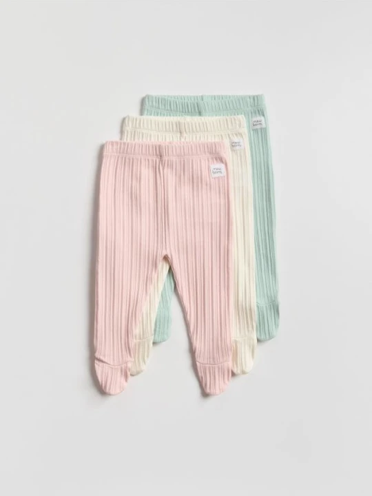 Zdjęcie produktu Reserved - Bawełniane legginsy 3 pack - wielobarwny