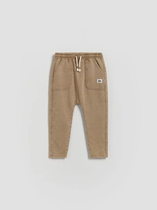 Zdjęcie produktu Reserved - Bawełniane legginsy - ciemnobrązowy