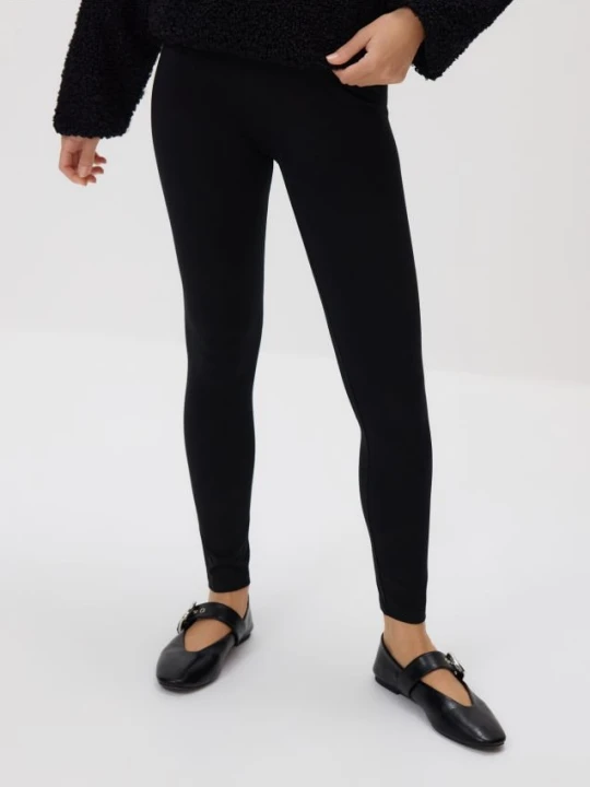 Zdjęcie produktu Reserved - Bawełniane legginsy - czarny