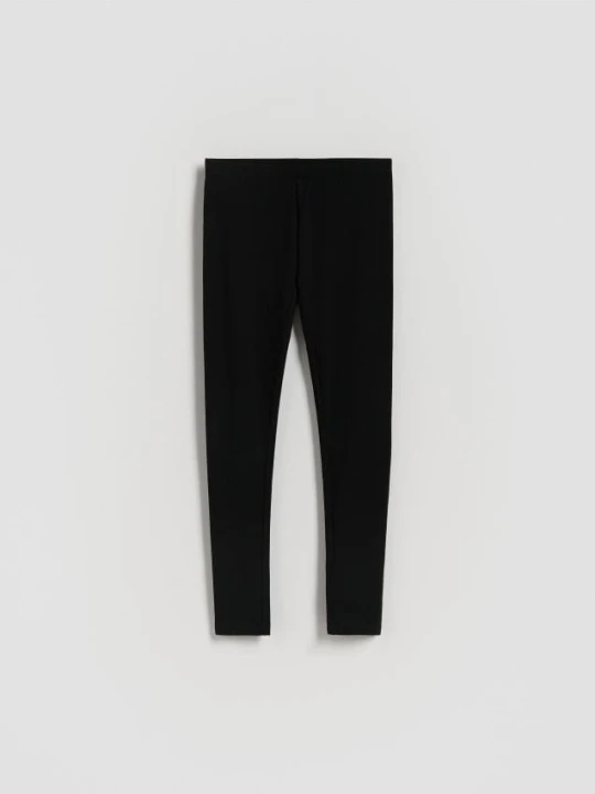 Zdjęcie produktu Reserved - Bawełniane legginsy - czarny