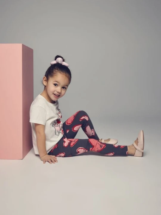 Zdjęcie produktu Reserved - Bawełniane legginsy z nadrukiem - ciemnoszary