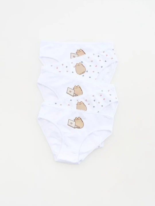 Zdjęcie produktu Reserved - Bawełniane majtki 5-pack Pusheen - biały