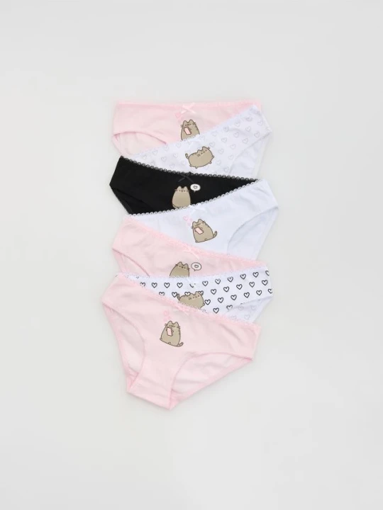 Zdjęcie produktu Reserved - Bawełniane majtki Pusheen 7 pack - wielobarwny