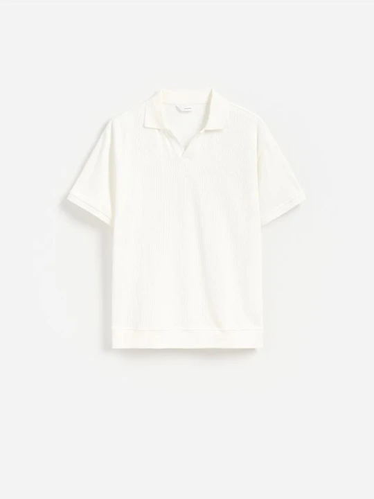 Zdjęcie produktu Reserved - Bawełniane polo comfort fit - złamana biel