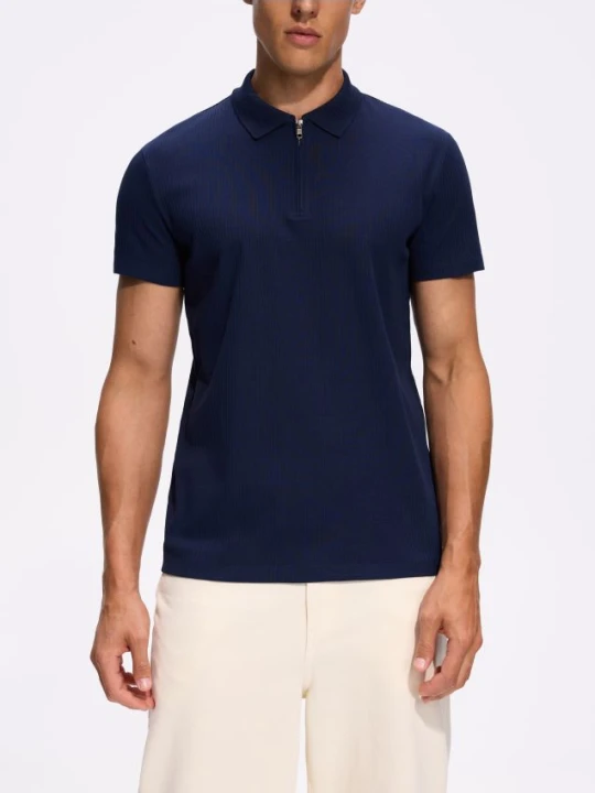 Zdjęcie produktu Reserved - Bawełniane polo slim fit - granatowy