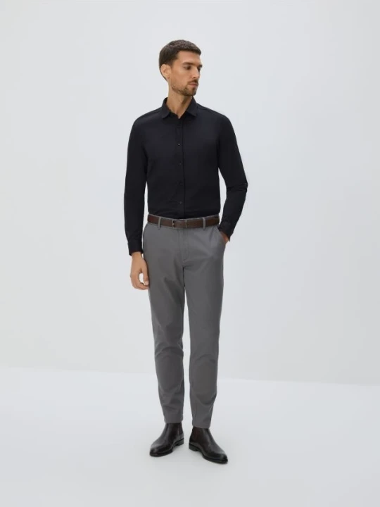 Zdjęcie produktu Reserved - Bawełniane spodnie slim fit - ciemnoszary