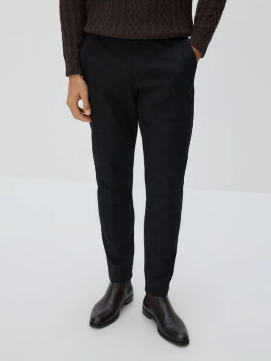Zdjęcie produktu Reserved - Bawełniane spodnie slim fit - czarny