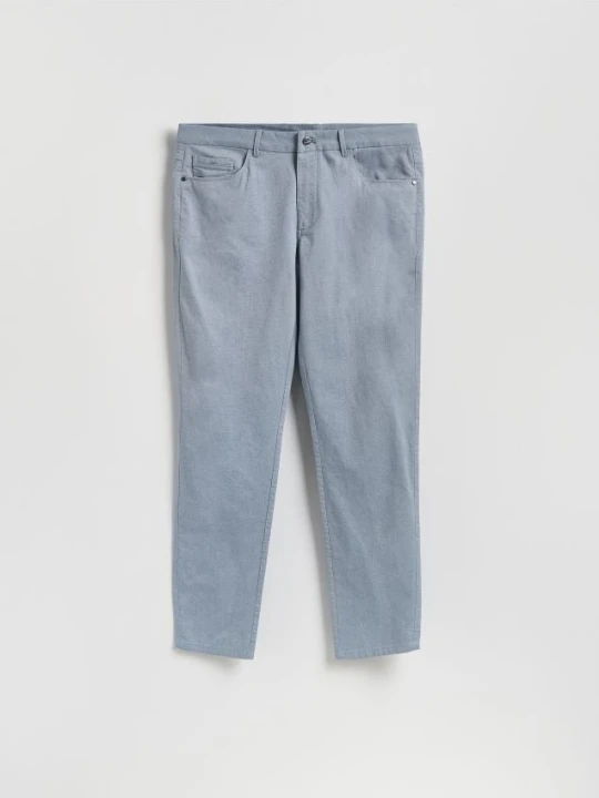 Zdjęcie produktu Reserved - Bawełniane spodnie slim fit - granatowy