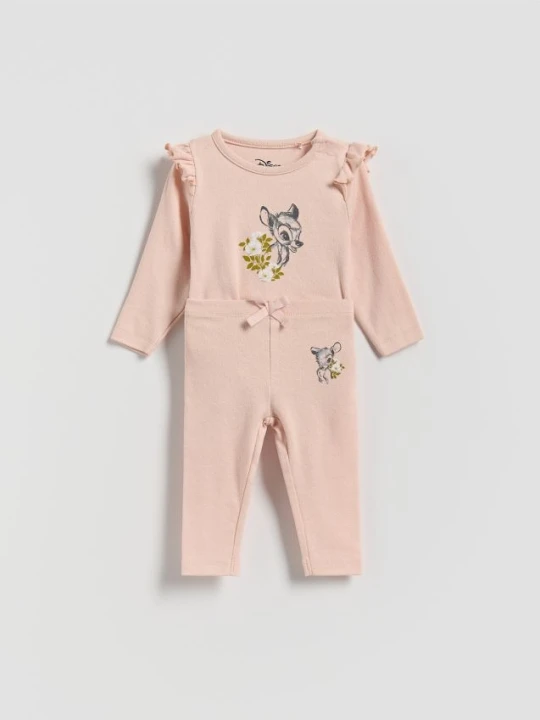 Zdjęcie produktu Reserved - Bawełniany komplet Bambi - brudny róż
