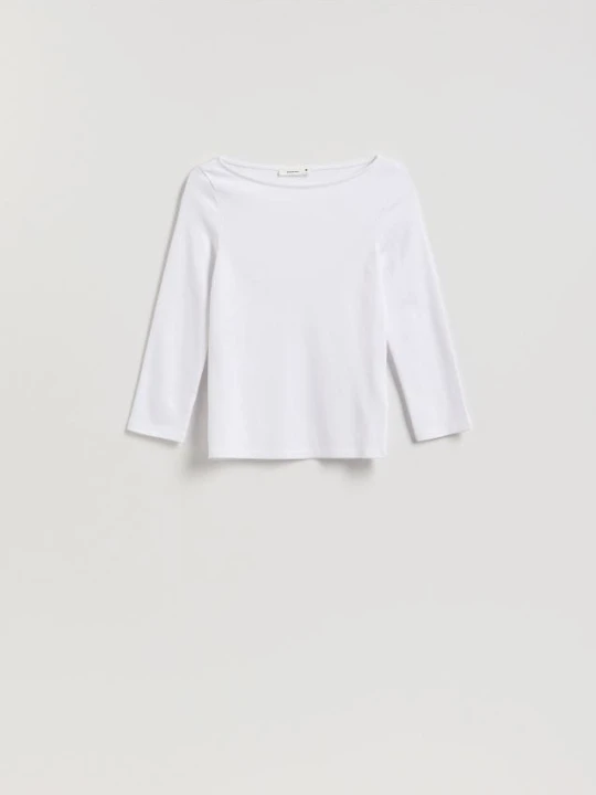 Zdjęcie produktu Reserved - Bawełniany longsleeve - biały