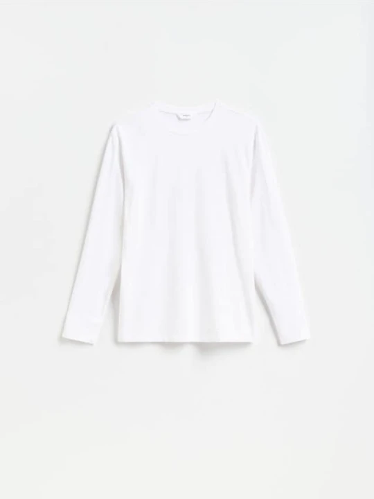 Zdjęcie produktu Reserved - Bawełniany longsleeve - biały