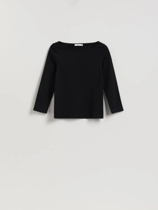Zdjęcie produktu Reserved - Bawełniany longsleeve - czarny