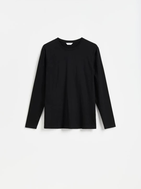 Zdjęcie produktu Reserved - Bawełniany longsleeve - czarny