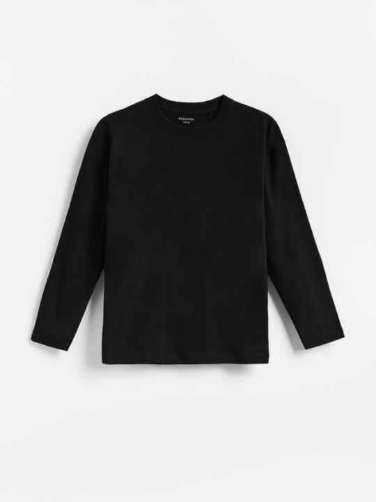 Zdjęcie produktu Reserved - Bawełniany longsleeve - czarny