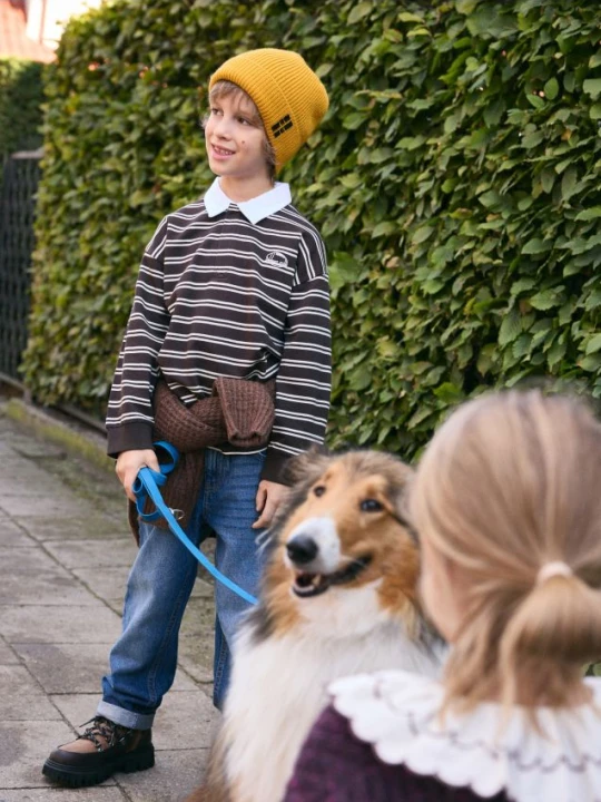 Zdjęcie produktu Reserved - Bawełniany longsleeve polo - brązowy