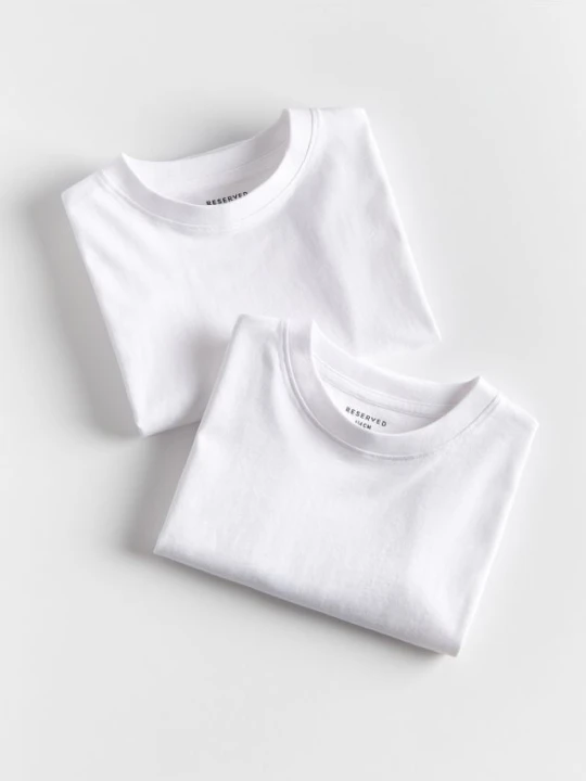 Zdjęcie produktu Reserved - Bawełniany t-shirt 2 pack - biały