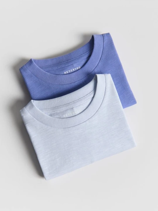 Zdjęcie produktu Reserved - Bawełniany t-shirt 2 pack - lawendowy