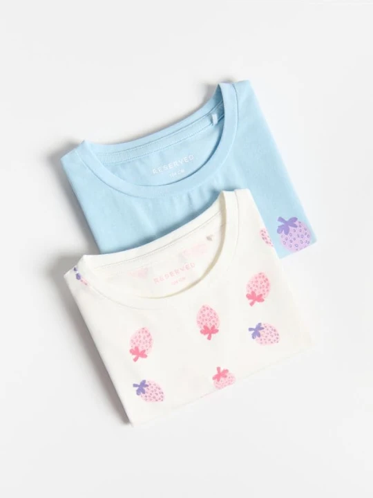 Zdjęcie produktu Reserved - Bawełniany t-shirt 2 pack - wielobarwny