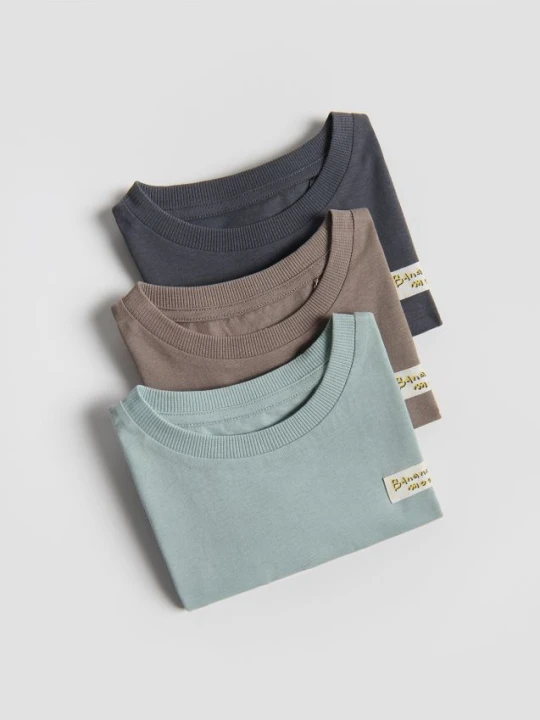 Zdjęcie produktu Reserved - Bawełniany t-shirt 3 pack - jasnoniebieski