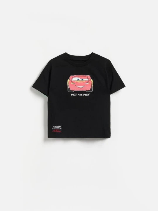 Zdjęcie produktu Reserved - Bawełniany t-shirt Auta - czarny