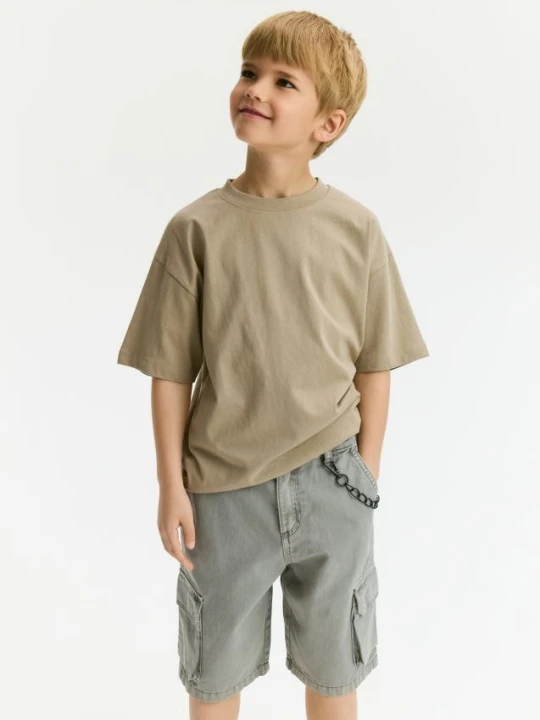 Zdjęcie produktu Reserved - Bawełniany t-shirt - beżowy