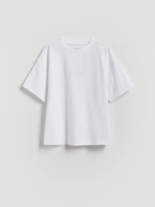 Zdjęcie produktu Reserved - Bawełniany t-shirt - biały