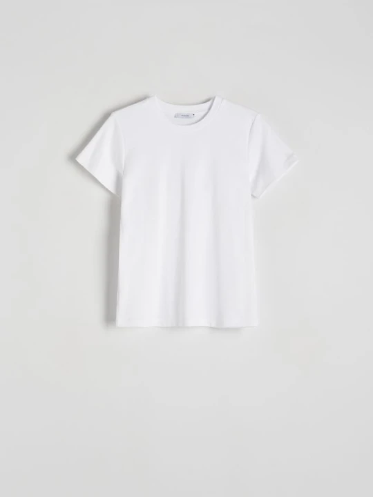 Zdjęcie produktu Reserved - Bawełniany t-shirt - biały