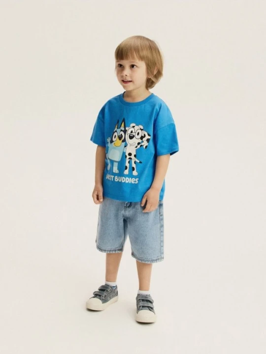 Zdjęcie produktu Reserved - Bawełniany t-shirt Bluey - niebieski