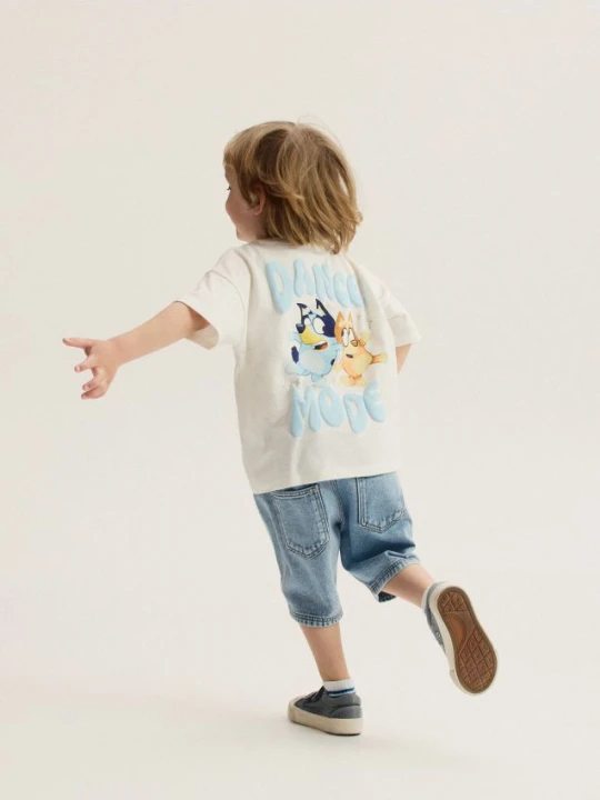 Zdjęcie produktu Reserved - Bawełniany t-shirt Bluey - złamana biel