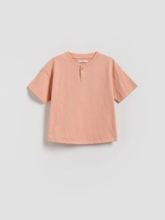 Zdjęcie produktu Reserved - Bawełniany t-shirt - brudny róż