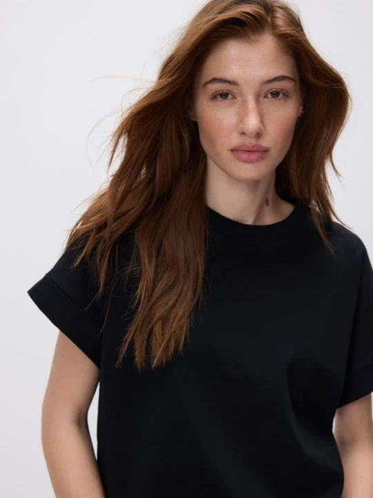 Zdjęcie produktu Reserved - Bawełniany t-shirt - czarny