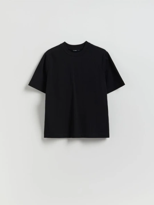 Zdjęcie produktu Reserved - Bawełniany t-shirt - czarny